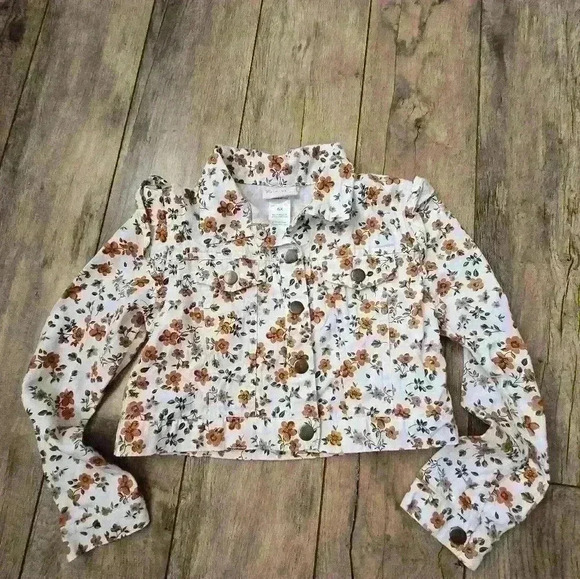 Little Lass Other - LITTLE LASS girls size 6x jacket  orange and white